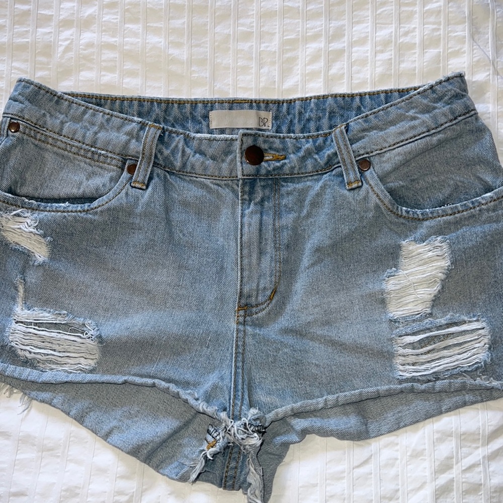 BP distressed cut-off denim shorts
